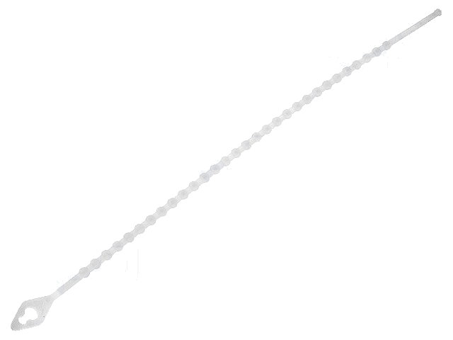 Kabelbinder; kralen,losmaakbaar; L: 180mm; polyamide; natuurlijk Kabelbinder; kralen,losmaakbaar; L: 180mm; polyamide; natuurlijk